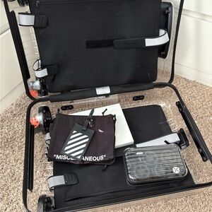 OFF-WHITE x RIMOWA Black Luggage Accessories and Wheels only